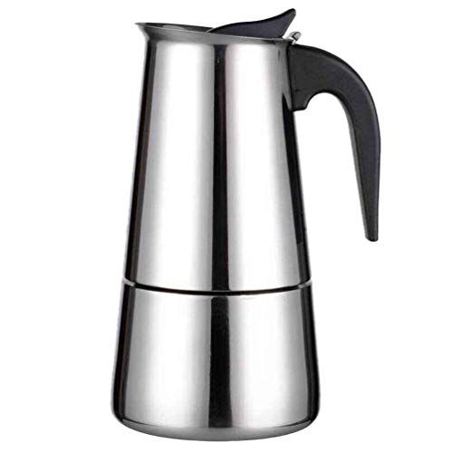  Yardwe Stainless Steel Coffee Pot Stovetop Espresso Maker Moka Pot Coffee Kettle for Espresso Cappuccino Latte 450ml