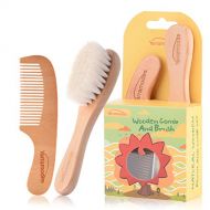 [아마존베스트]YARRA MODES Baby Goat Hair Brush and Comb Set for Newborns & Toddlers Eco-Friendly Safe Brush for Cradle...