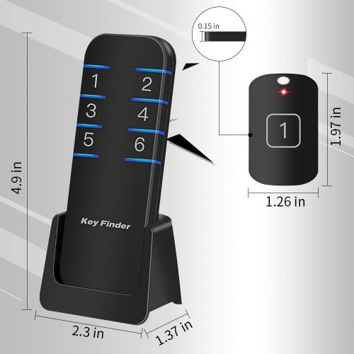  [아마존 핫딜] Yarrashop (Upgraded) Item Finder Loud Alarm Key Finder Locator with Replaceable Battery, 130 Feet Wireless Small Device Tracker for TV Remote,Car Key,Luggage,Wallet,Phone (Black)