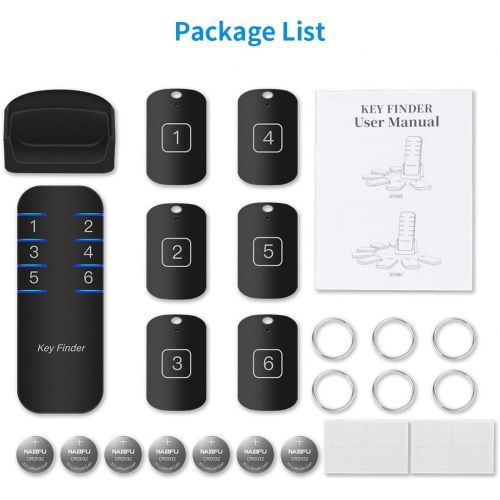  [아마존 핫딜] Yarrashop (Upgraded) Item Finder Loud Alarm Key Finder Locator with Replaceable Battery, 130 Feet Wireless Small Device Tracker for TV Remote,Car Key,Luggage,Wallet,Phone (Black)