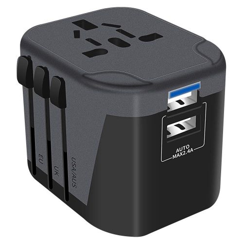  [아마존 핫딜]  [아마존핫딜]Yarrashop Reiseadapter Reisestecker Weltweit 200 Landern Universal Travel Adapter 2 USB Ports + AC Stromadapter Aufladung International einsetzbar fuer Deutschland Europa USA Australian usw