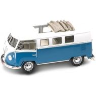 Yat Ming Yatming 1962 Volkswagen Microbus Van with Fabric Sliding Sunroof 118 Scale Diecast Model Car Blue