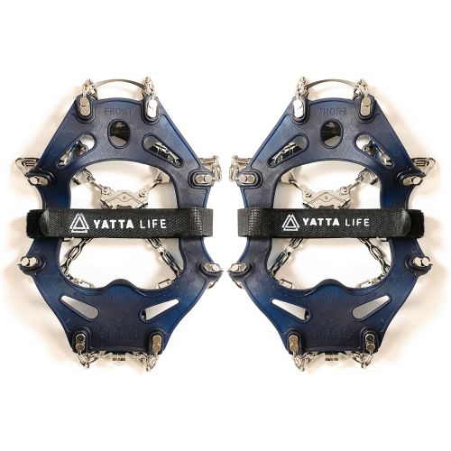  [아마존베스트]Yatta Life Heavy Duty Trail Spikes 14-Spikes Ice Grip Snow Cleats Footwear Crampons for Walking, Jogging, or Hiking on Snow and Ice