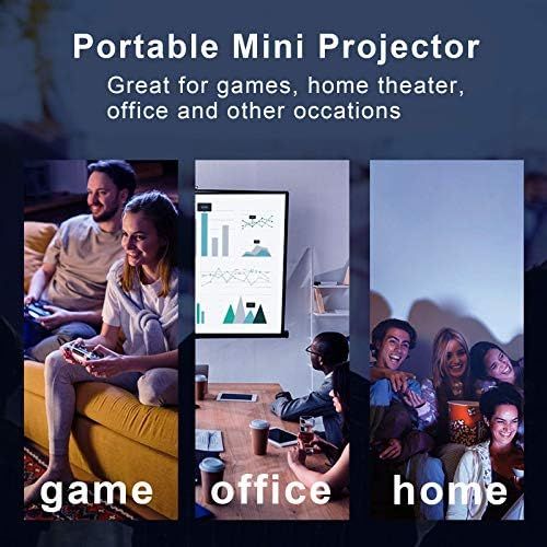  [아마존베스트]-Service-Informationen Yaufey Mini DLP Projector, 4000 Lumens WiFi Video Projector Compatible Smartphone, Android Home Cinema Projector Supports HD 1080P HDMI / USB / Bluetooth - with Tripod