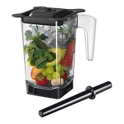  1,5 Liter Behalter / Ersatzbehalter fuer den Pofi YaYago Smoothie Maker Power Mixer Blender Icecrusher 1,5 l inkl. Schneidemesser, Stoessel und Deckel / Omniblend V Behalter