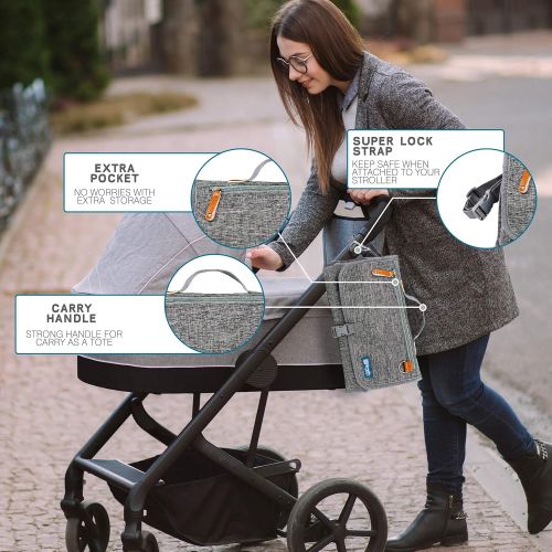  [아마존베스트]YazzyBoa Portable Changing Pad - Waterproof Travel Change Pad for Moms and Dads