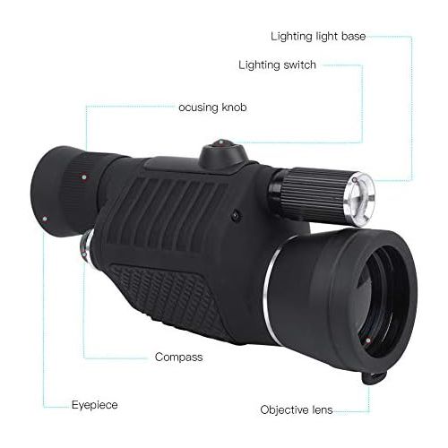  [아마존베스트]Yctze Monokular fuer Erwachsene, tragbare 8x40 Kompass-Taschenlampe Wasserdichtes HD-Teleskop zur Vogelbeobachtung