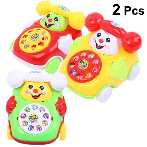  YeahiBaby Kid Chatter Telephone Toys Learning Educational Toys for Kids Gifts 2pcs (Random Color)