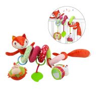 YeahiBaby Yeahibaby Baby Infant Crib Toy Wrap Around Crib Rail Toy Fox Stroller Toy Cute Baby Educational Plush Toys