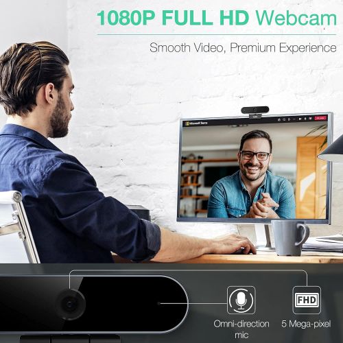  Yealink Webcam Web Camera Teams-Zoom Certified with Microphone UVC20 1080P HD Video and Audio Conferencing System Meeting Skype Business Gaming Recording (UVC20)