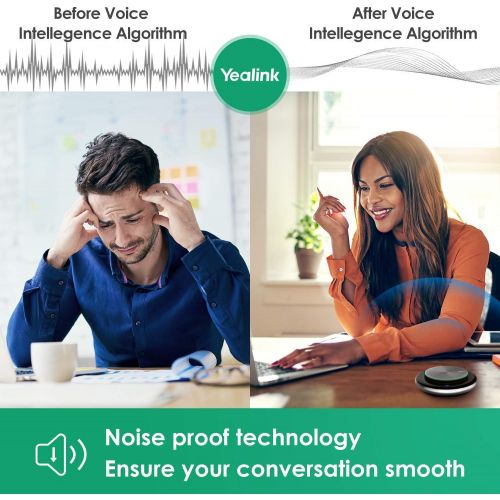  Yealink Bluetooth Speakerphone Conference Speakerphone Microphone Teams Certified CP700 USB Speaker Full Duplex Noise Reduction Algorithm Home Office 360° Voice Pickup (