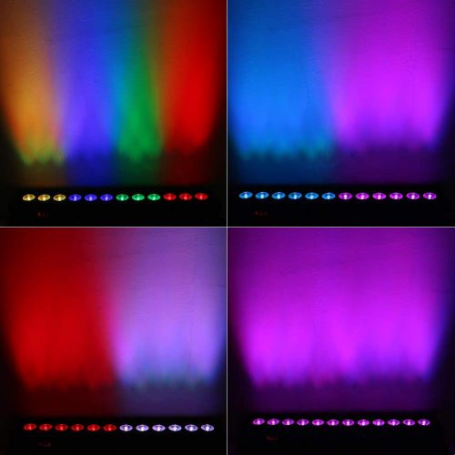  LED Wash Lights, YeeSite 36W 12LED Tricolor RGB LED Light Bar by DMX Control for DJ Show Wedding Stage Lighting Halloween Christmas
