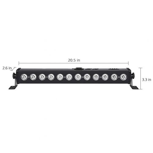  LED Wash Lights, YeeSite 36W 12LED Tricolor RGB LED Light Bar by DMX Control for DJ Show Wedding Stage Lighting Halloween Christmas