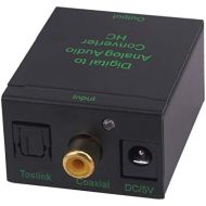 [아마존베스트]Yeebline Digital to Analog Audio Converter, DAC SPDIF Toslink Coaxial to Analog Stereo Audio L/R Adapter with 3.5mm Jack Converter for PS4 HDTV with Optical Cable & USB Power Cable