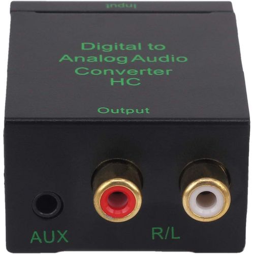  [아마존베스트]Yeebline Digital to Analog Audio Converter, DAC SPDIF Toslink Coaxial to Analog Stereo Audio L/R Adapter with 3.5mm Jack Converter for PS4 HDTV with Optical Cable & USB Power Cable