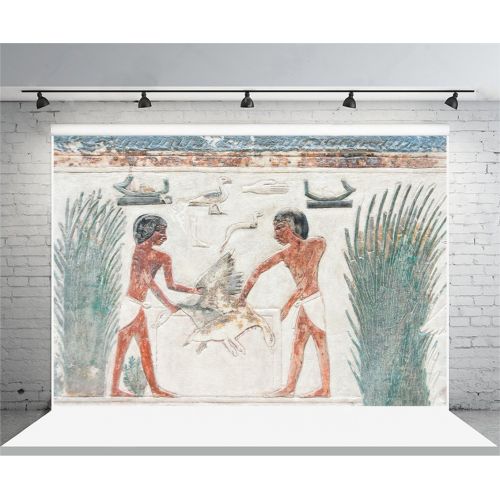  Yeele 10x8ft Ancient Egypt Mural Background for Photography Fresco Backdrop Egypt Primitive Society Hieroglyphics Vintage Antique Wall Painting Kid Children Photo Booth Shoot Vinyl