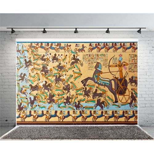  Yeele 10x8ft Ancient Egyptian Mural Photography Backdrop Egypt Carving Paintings Pharaonic Background for Pictures Historic Culture Heritage Temple Wall Photo Booth Shoot Vinyl Stu