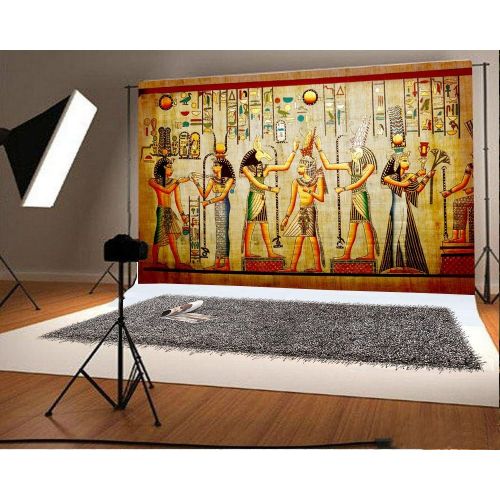  Yeele 10x8ft Ancient Civilization Photography Backdrop Vinyl Primitive Tribe Life History Culture Heritage Egyptian Papyrus Painting Hieroglyphic Photo Background for Photo Video S