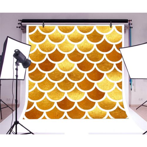  Yeele 8x8ft Golden Mermaid Scales Glare Photography Backdrops Party Princess Glitter Birthday Banner Photo Studio Booth Background Newborn Baby Shower Photocall