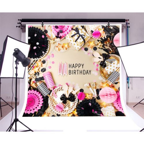  Yeele 10x10ft Boy Birthday Backdrop Candle Gift Photography Background for Picture Party Banner Decor Baby Girl Kid Newborn Portrait Photo Booth Shooting Vinyl Wallpaper Photocall