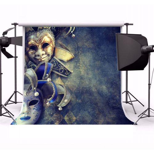  Yeele 7x7ft Mask Masquerade Backdrop Disguise Carnival Pictures Photography Background Room Interior Decoration Girl Boy Adults Portraits Photo Shoot Vinyl Wallpaper Photocall Stud