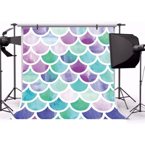  Yeele 7x7ft Mermaid Scales Photography Backdrop Party Princess Glare Glitter Birthday Banner Photo Studio Booth Background Newborn Baby Shower Photocall