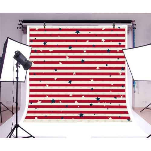  Yeele 7x7ft Red and White Stripe Photography Backdrop Stars Birthday Wedding Party Banner Background Newborn Baby Shower Boy Portrait Photo Booth Video Shoot Vinyl Photocall Studio