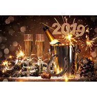 2019 Happy New Year Photography Backdrop - Photo Background - Yeele 10x6.5ft New Year Eve Midnight Fireworks Carnival Backdrop Picture Party Banner Decor Family Portrait Shooting S