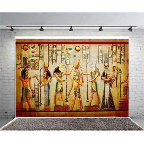  Yeele 10x6.5ft Ancient Civilization Photography Backdrop Vinyl Primitive Tribe Life History Culture Heritage Egyptian Papyrus Painting Hieroglyphic Photo Background for Photo Video