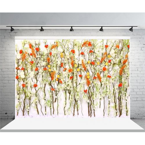  Yeele 10x8ft Flowers Photo Backdrop Vinyl Bright Flowers Blossoming Romantic Wedding Room Party Decoration Photography Background Maiden Adults Bridal Lady Portraits Photo Shooting