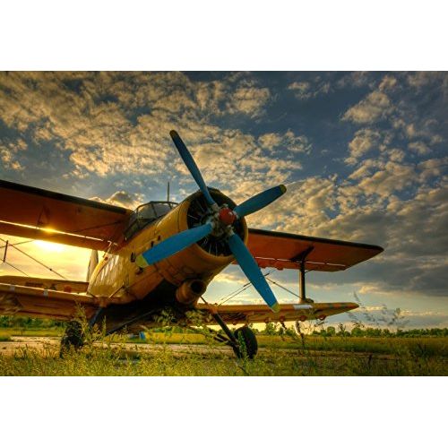  Yeele 10x6.5ft Vintage Aircraft Backdrop Vinyl Retro Fuselage Propeller Biplane Landing Home Photography Background Adult Baby Portrait Photo Booth Nostalgic Airplane Soldier Shoot