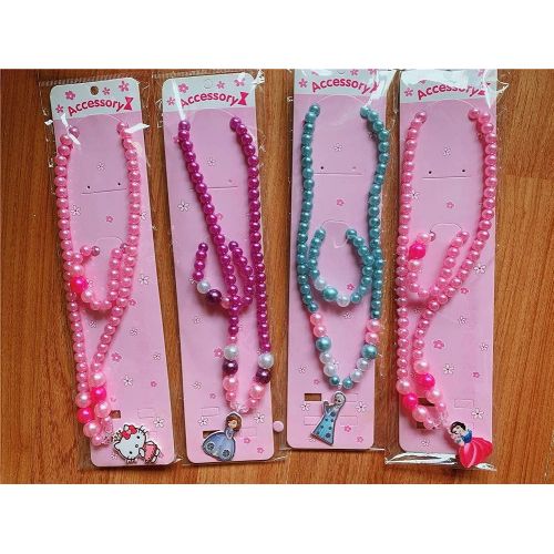  Yefashion Girl 4Sets Necklace+Bracelets Dress-up Hellokitty Snow White Elsa Sophia Princess Costume Accessory
