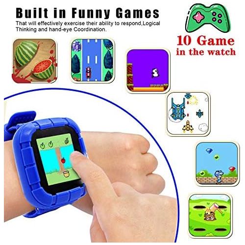  [아마존베스트]Yehtta Toys for 3-8 Year Old Boys Smart Watch for Kids Samrtwatch Touchscreen Kids Watches Girls Birthday Gifts Electronic Toys for Kids Blue