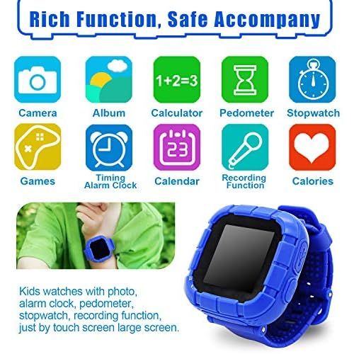  [아마존베스트]Yehtta Toys for 3-8 Year Old Boys Smart Watch for Kids Samrtwatch Touchscreen Kids Watches Girls Birthday Gifts Electronic Toys for Kids Blue
