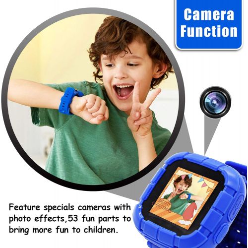  [아마존베스트]Yehtta Toys for 3-8 Year Old Boys Smart Watch for Kids Samrtwatch Touchscreen Kids Watches Girls Birthday Gifts Electronic Toys for Kids Blue