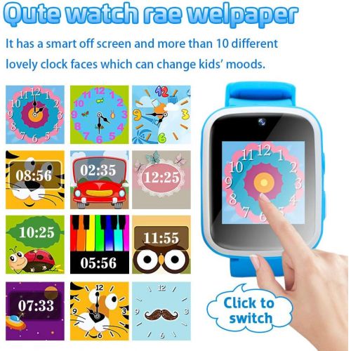  [아마존베스트]Yehtta Kids Smart Watch Toys for 3-8 Year Old Boys Toddler Watch HD Dual Camera Watch for Kids All in one Blue Birthday Gifts for Kid USB Charging Touch Screen Kids Watch Education