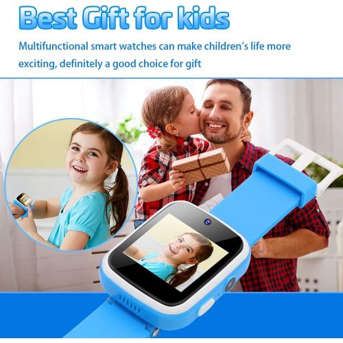  [아마존베스트]Yehtta Kids Smart Watch Toys for 3-8 Year Old Boys Toddler Watch HD Dual Camera Watch for Kids All in one Blue Birthday Gifts for Kid USB Charging Touch Screen Kids Watch Education