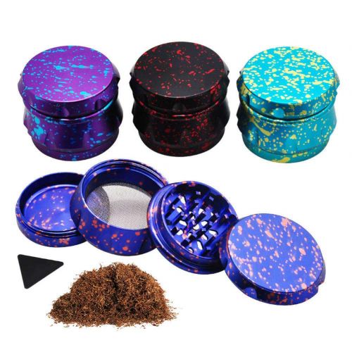  Yeleo Trosetry Kraeutermuehle, 4 Teiliger Pollen Cruncher Premium Gewuerzmuehle Pipe Gras Aluminiumlegierung Grinder Fuer Tabak,Spice,Kraeuter,Herb Durchmesser 63mm(schwarz)