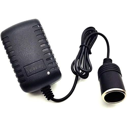  Yelesley AC to DC Converter 2A 24W Car Cigarette Lighter Socket 110-240V to 12V AC/DC Power Adapter