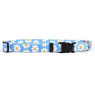 Yellow Dog Design Blue Daisy Dog Collar