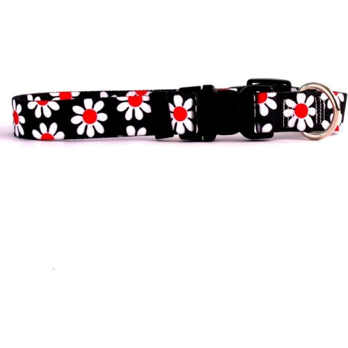  Yellow Dog Design Blue Daisy Dog Collar