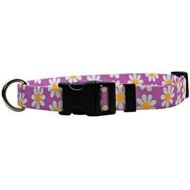 Yellow Dog Design Blue Daisy Dog Collar