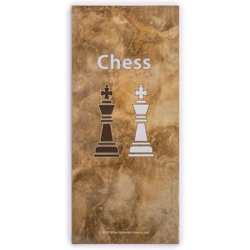  [아마존베스트]Yellow Mountain Imports Magnetic Travel Chess Set (9.7 Inches) - Portable - Perfectly Travel-Sized - Complete Playing Pieces Included in Set