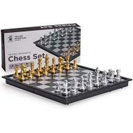 [아마존베스트]Yellow Mountain Imports Travel Magnetic Chess Set (9.7 Inches) - Folding, Portable, and Educational Board Game