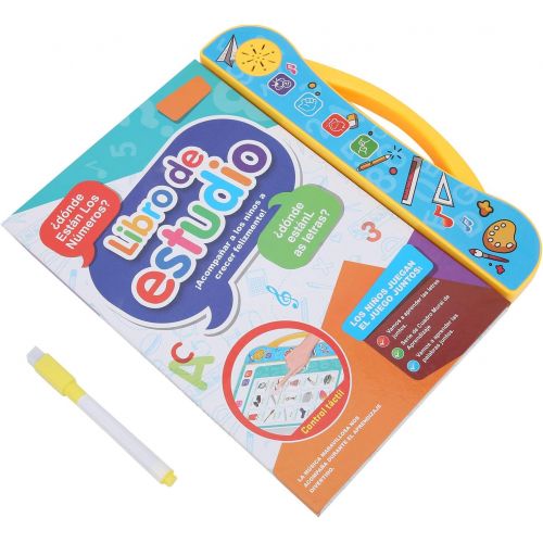  [아마존베스트]Yencoly Preschool Spanish Exquisite ABC Sound Book, Talking Books, Electronic Letters Learning for Kids Above 3 Years Old(Yellow)