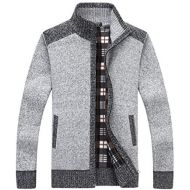 [아마존 핫딜] [아마존핫딜]Yeokou Mens Casual Slim Full Zip Thick Knitted Cardigan Sweaters with Pockets