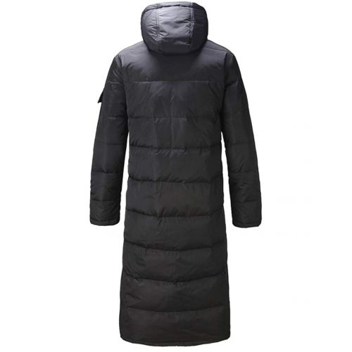  Yeokou Mens Winter Heavy Weight Puffer Hooded Maxi Long Parka Down Jacket Coat