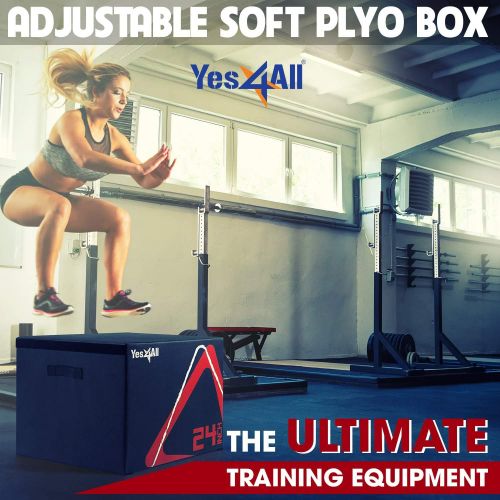  Yes4All Soft Plyo Box/Plyometric Jump Box  Adjustable Plyo Box/Foam Plyo Box for Jump Training, Fitness and Conditioning