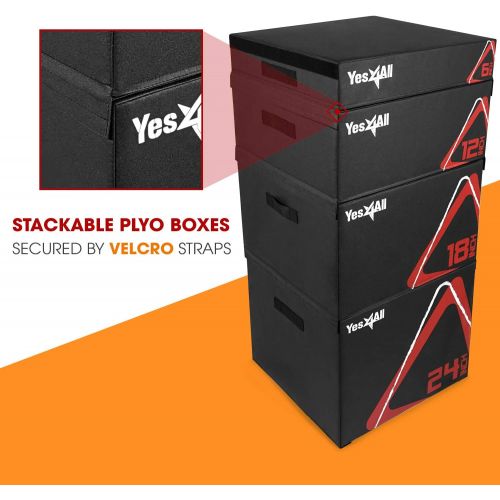  Yes4All Soft Plyo Box/Plyometric Jump Box  Adjustable Plyo Box/Foam Plyo Box for Jump Training, Fitness and Conditioning