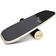 Yes4All Balance Board Trainer Wooden with Adjustable Stoppers  3 Different Distance Options 11, 16 and 22 inches